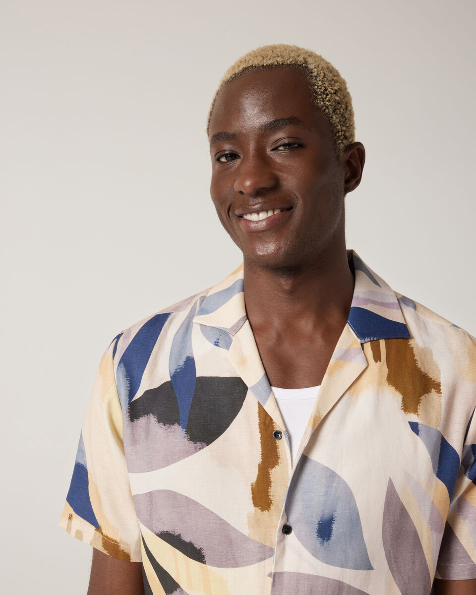 Floral Print Short Sleeve Shirt, Multi, hi-res